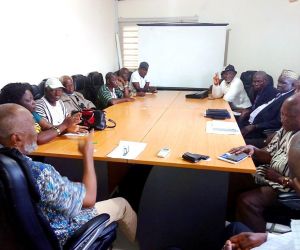 dr. cecil brandy meets with former land commissioners of the internal affairs