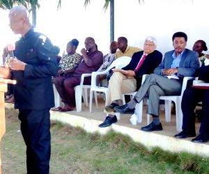 lla vice chairman atty j adams manobah addressing the students at the gep launch in tubmanburg