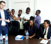 mr linus pott of the world bank making remarks during the lla website launch