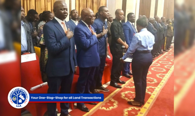 LLA Chairman Samuel F. Kpakio and Board of Commissioners Commissioned by President Boakai